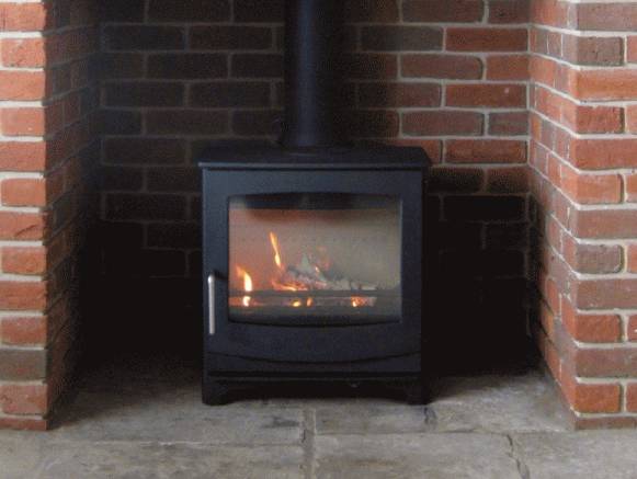 Woodwarm Fireview woodburner on the Isle of Wight
