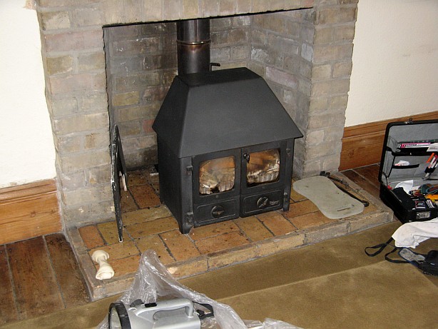 Elderly stove to be replaced by traditional style Franco-Belge Montfort Elegance