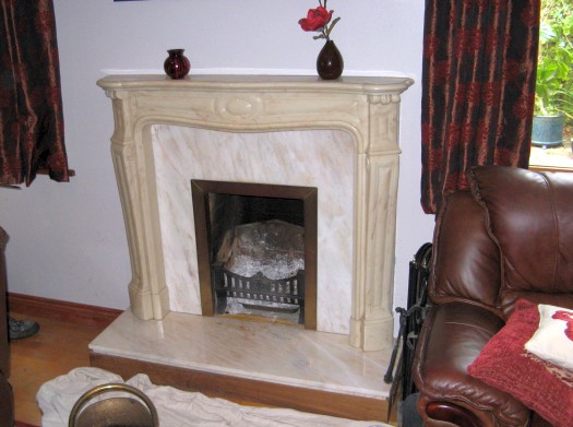 Old fashioned fireplace before the Fotheringhay Woodburners team start work