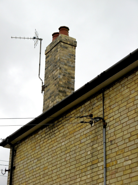 Rebuilt Victorian brick chimney stack will be accessed using a cherry picker