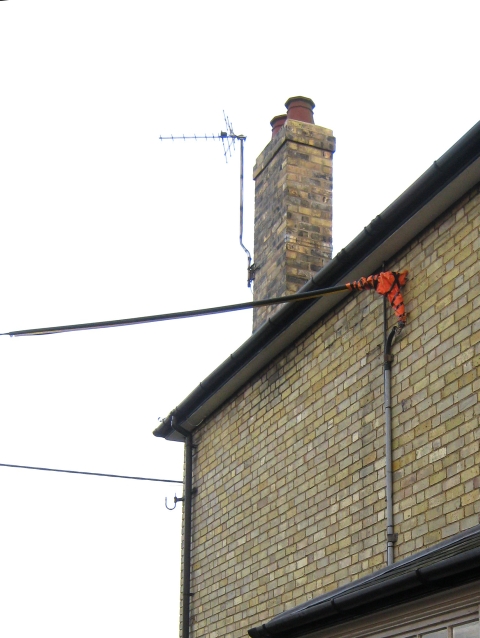 Victorian chimney to be lined by Fotheringhay Woodburners using cherry picker