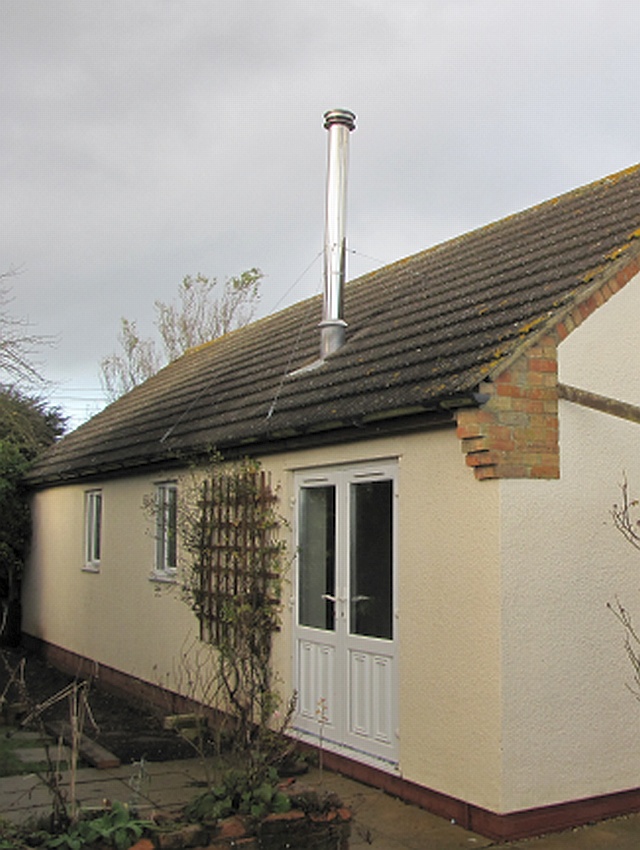 New stainless steel chimney system now installed by Fotheringhay Woodburners HETAS engineers