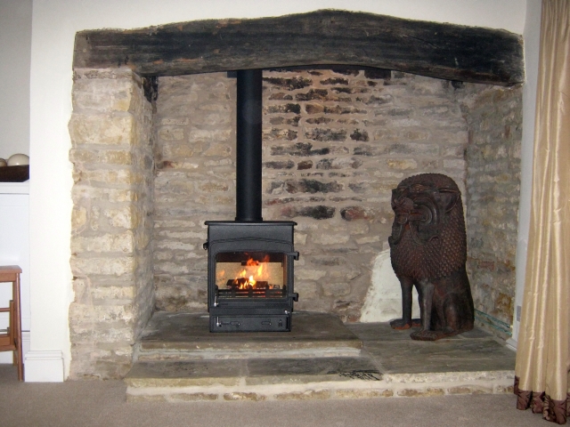 Woodwarm Fireview 5kW slender multifuel stove in Collyweston