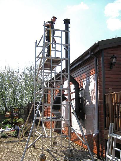 New chimney installation complete, any scratches will now be re-painted