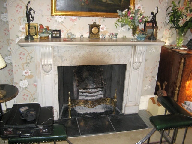 Inefficient open fire will be replaced with new efficient Woodwarm 5kW multifuel stove by Fotheringhay Woodburners