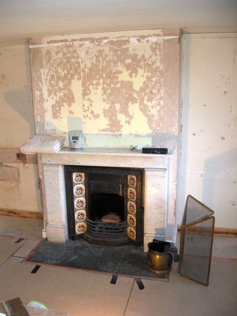 Marble surround and Victorian open fireplace to be removed and fireplace altered