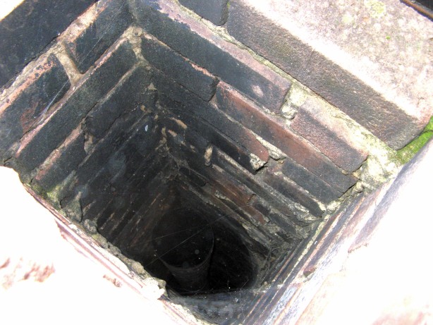 Flue only lined part of the way leaving danger of chimney fire