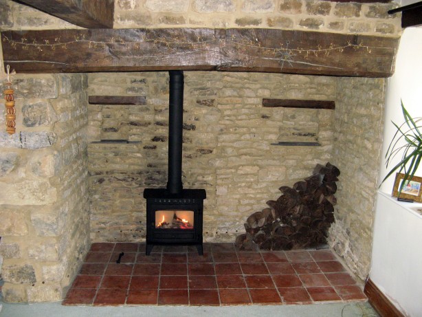 Brickwork repaired by Fotheringhay Woodburners engineer