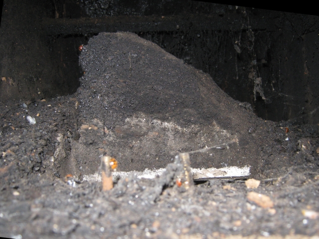 Old register plate and chimney not properly cleaned for many years