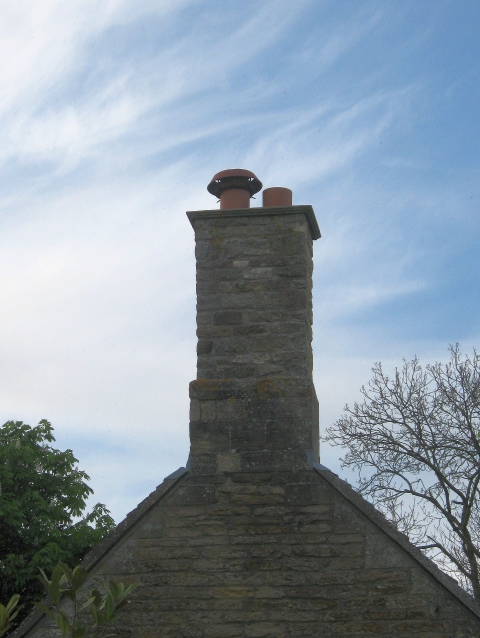 Chimney masonry outside in good condition ready for installing new chimney liner