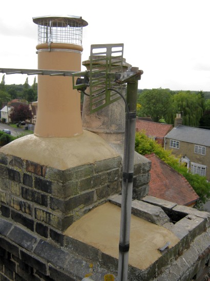 Redundant chimney blanked off and vented to prevent engress by water and birds
